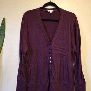 Women's Purple Cardigan Sweater